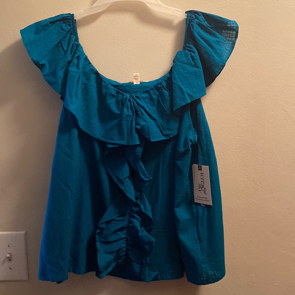 NWT Terra & Sky Women’s Ruffle Top
